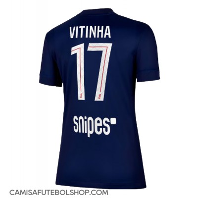 Camisa de time de futebol Paris Saint-Germain Vitinha #17 Replicas 1º Equipamento Feminina 2025-26 Manga Curta Camisa de time de futebol Paris Saint-Germain Vitinha #17 Replicas 1º Equipamento Feminina 2025-26 Manga Curta